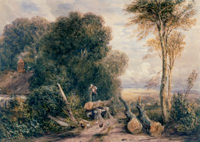 The Saw Pit by David Cox